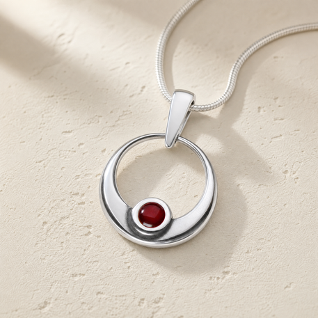 Solid 14K White Gold Simply Irresistible Round Ash Resin Jewelry