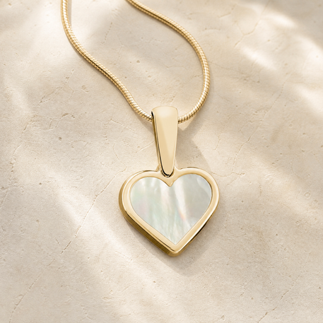 Gold Ravalli Heart Ash Resin Jewelry