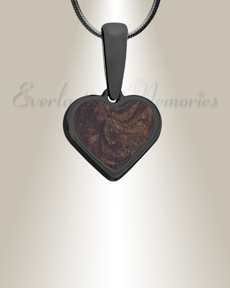 Black Finish Vaughn Heart Ash Resin Jewelry