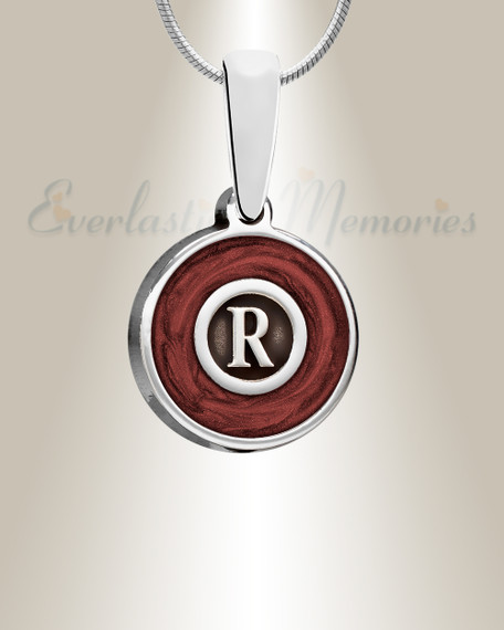 Silver Crimson Monogram Ash Resin Jewelry