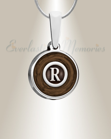 Silver Carob Monogram Ash Resin Jewelry