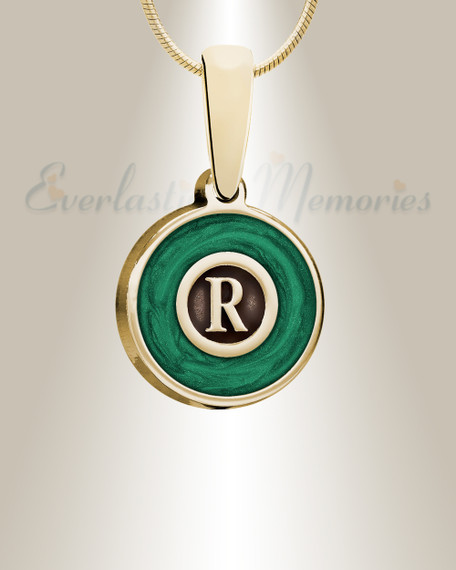 Gold Seafoam Monogram Ash Resin Jewelry