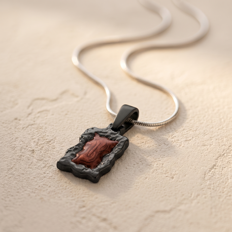 Black Finish Chokecherry Ash Resin Jewelry