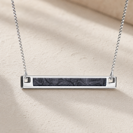 Silver Slate Barred Ash Resin Jewelry
