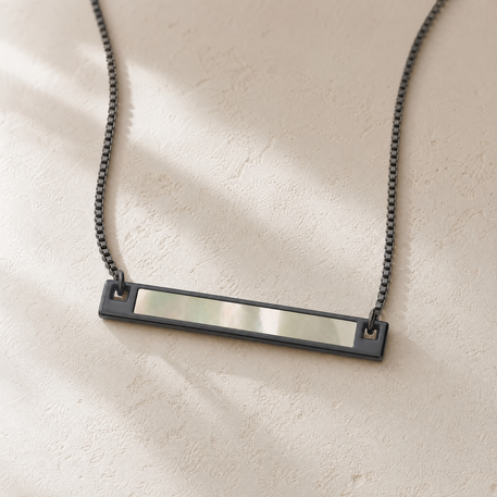 Black Finish Cream Barred Ash Resin Jewelry