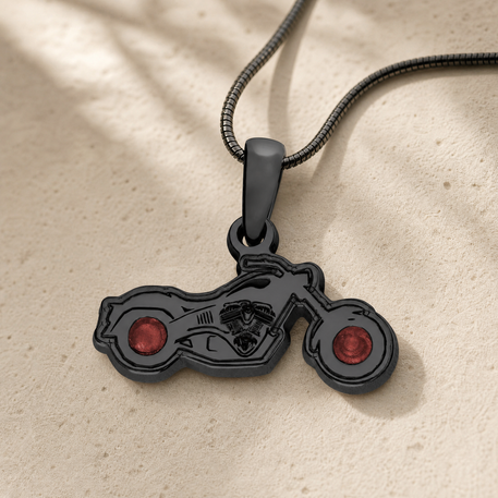 Riding Along Black Finish with Crimson Ash Resin Jewelry
