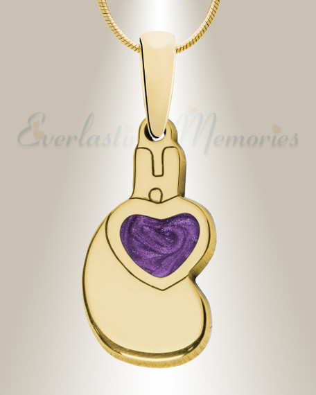 Holding You Close Gold Plated with Mullberry Ash Resin Jewelry