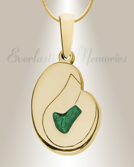 Beloved Gold Plated with Seafoam Ash Resin Jewelry