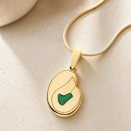 Beloved Gold Plated with Seafoam Ash Resin Jewelry
