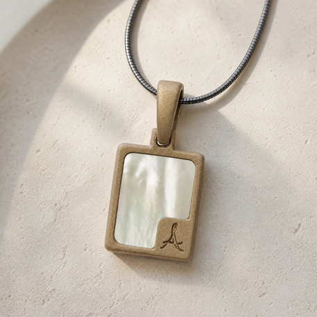 Congenial Rectangle Bronze Finish Ash Resin Jewelry