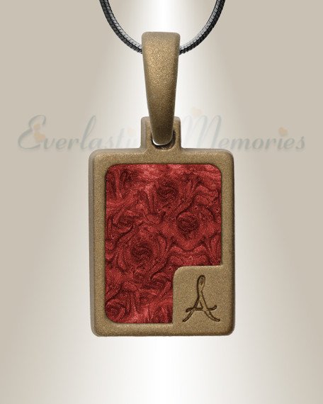 Remarkable Rectangle Bronze Finish Ash Resin Jewelry