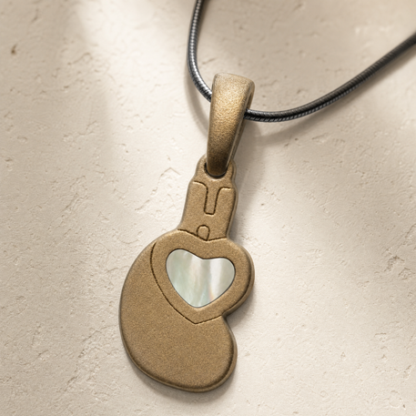 Holding You Close Bronze Finish with Cream Ash Resin Jewelry