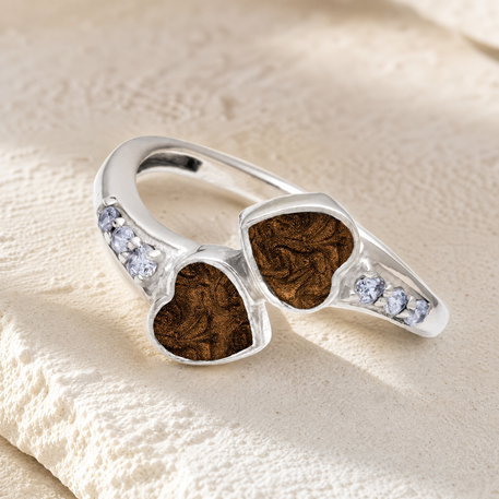 Women's Sterling Silver Rosalia Ash Ring with Carob