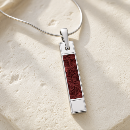 Solid 14K White Gold Skylight Ash Resin Jewelry