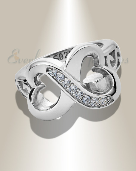 Women's Silver Everlasting Bond Cremation Ring