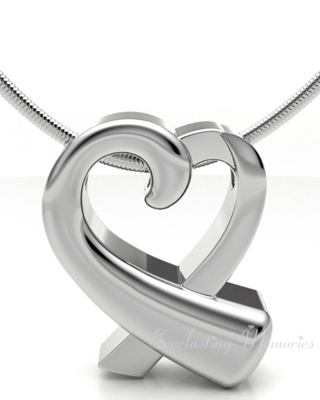 Folded Heart Forever Sealed Memorial Jewelry
