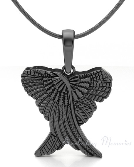 Black In Peace Forever Sealed Urn Pendant