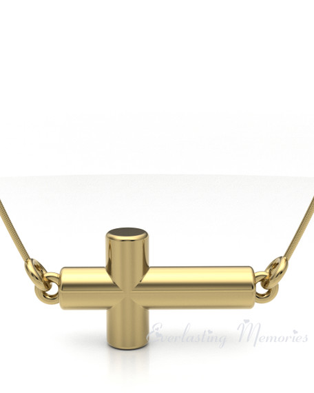 Gold Plated Crossroads Forever Sealed Memorial Jewelry