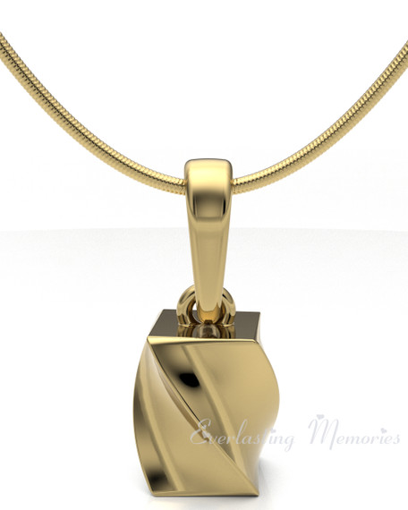 Gold Plated Helix Squared Forever Sealed Memorial Jewelry