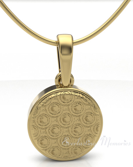 Gold Plated Circled Love Forever Sealed Memorial Jewelry