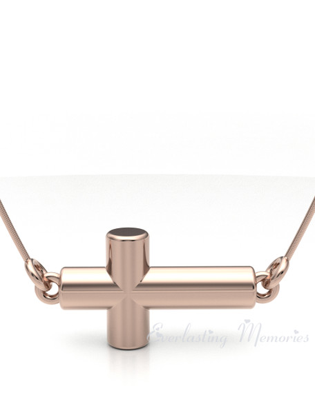 Rose Gold Plated Crossroads Forever Sealed Memorial Jewelry