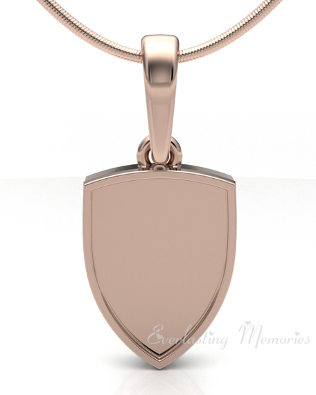 Rose Gold Plated Shield Me Forever Sealed Memorial Jewelry