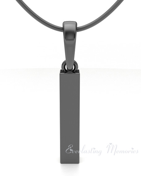 Black Plated Faithfulness Cylinder Forever Sealed Memorial Jewelry