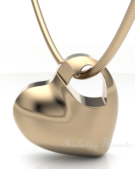 Solid 14K Gold Small Candid Heart Forever Sealed Jewelry