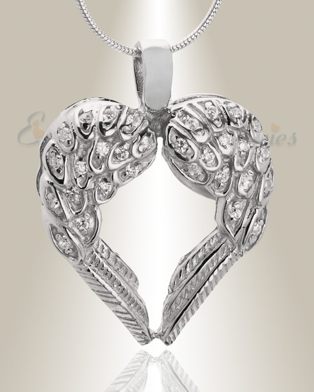 Sterling Silver Wings of Hope Forever Sealed Memorial Jewelry