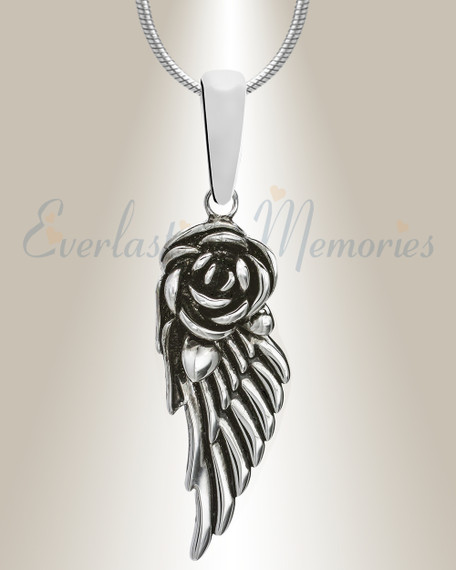 Solid 14K White Gold Devout Forever Sealed Memorial Jewelry