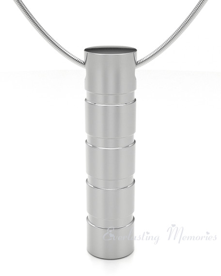 Sterling Silver Carved Cylinder Forever Sealed Memorial Jewelry