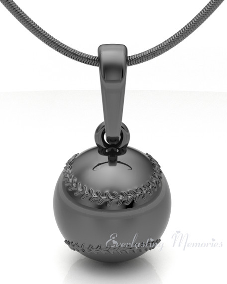 Black Baseball Forever Sealed Memorial Jewelry