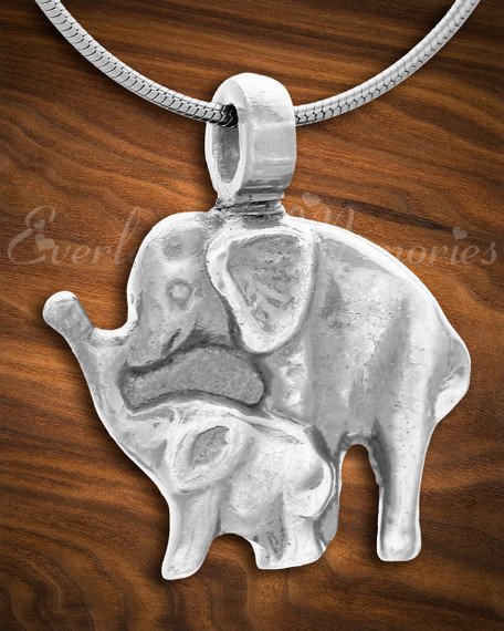 Forever Collection Silver Elephant Duo Locket Necklace