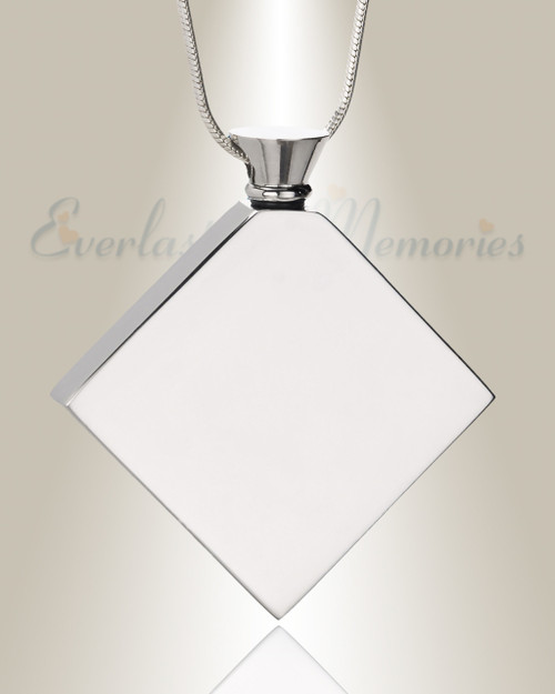 Silver Quaint Diamond Urn Pendant