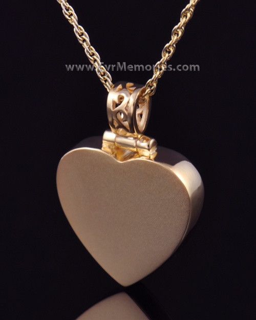 14K Gold Plated Grand Heart Urn Necklace