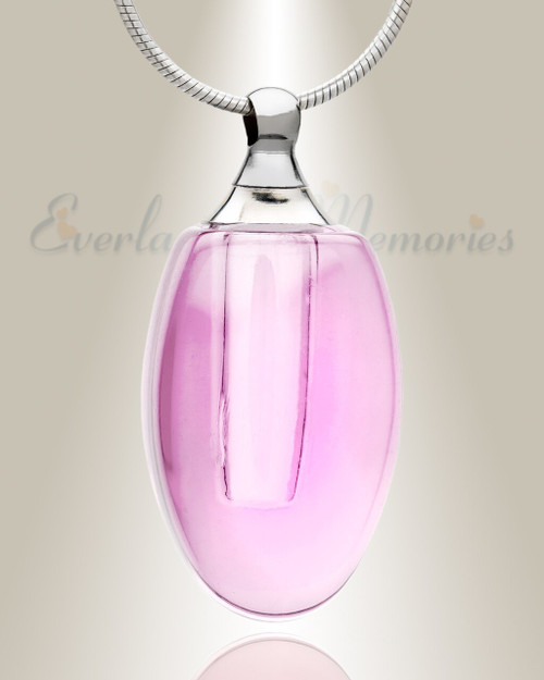 Glass Locket Pink Evermore Cremation Jewelry
