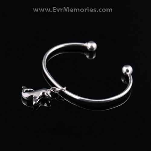 Sterling Silver Dolphin Cremation Bracelet