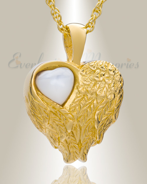 Gold Plated Heart of Love Ash Pendant