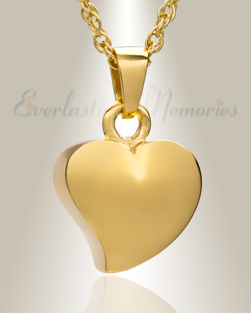 Gold Plated Dear Heart Ash Jewelry
