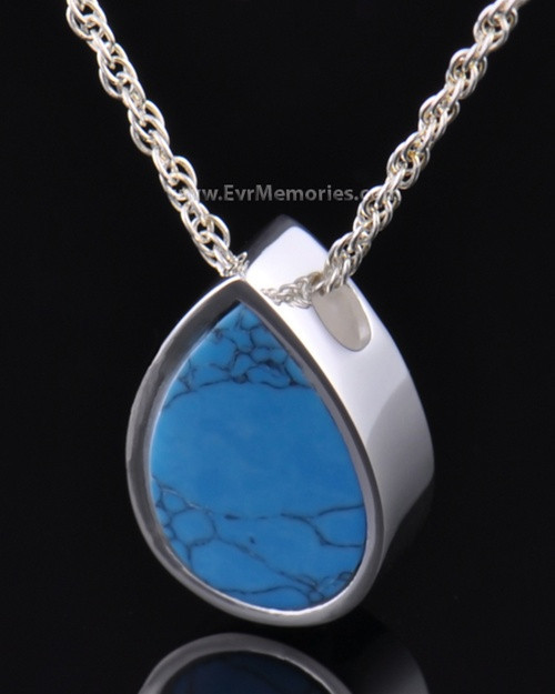 Sterling Silver Teardrop Turquoise jewelry pendant gives a special