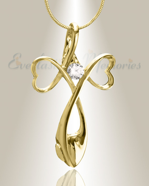 Gold Plated Peaceful Moments Cremation Jewelry