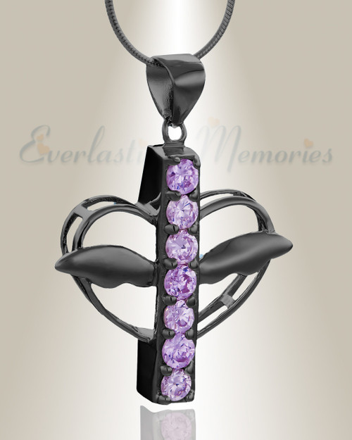 Black Joyful Feelings Cremation Jewelry