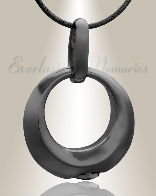 Black Encircle Cremation Jewelry