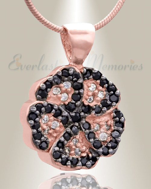 Rose Gold Pansy Cremation Jewelry