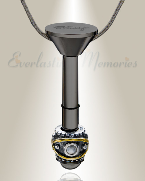 Black Plated Millenium Ash Pendant with Optimistic Charm