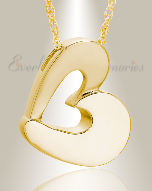 Gold Plated Fashion Heart Cremation Jewelry