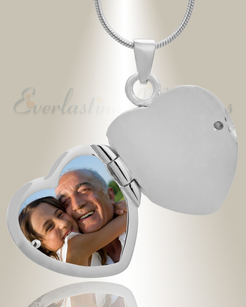 Silver Sophisticate Heart Urn Necklace