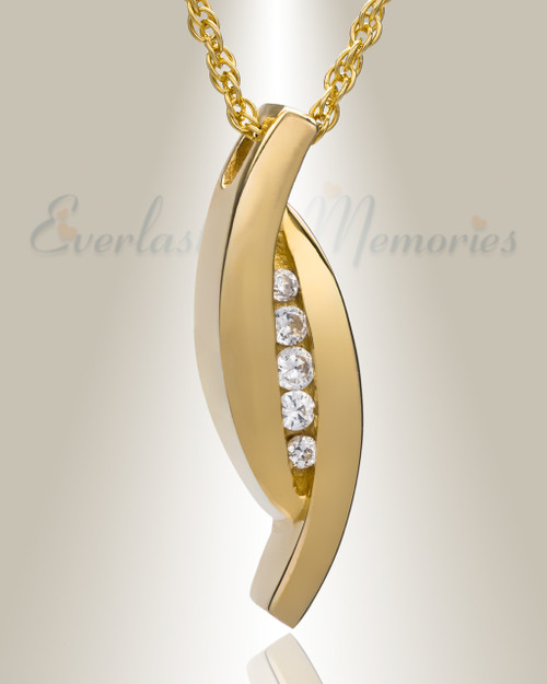 Everlasting Leaf 14K Gold Jewelry Urn