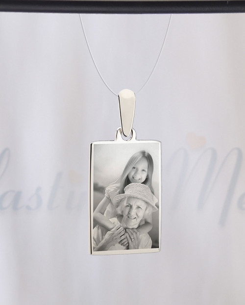 Rectangle Photo Engraved Stainless Guardian