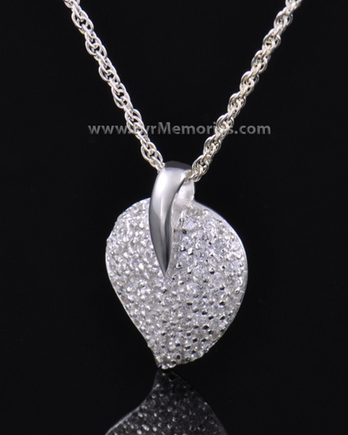Sterling Silver Blaze Heart Urn Necklace